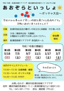 「あおぞらといっしょ～ボッチャ大会～」チラシの画像