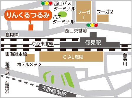 障がい者後見的支援室りんくるつるみの地図